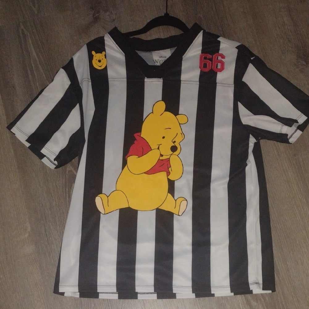 Disney Winnie the Pooh Black and White Striped Jersey